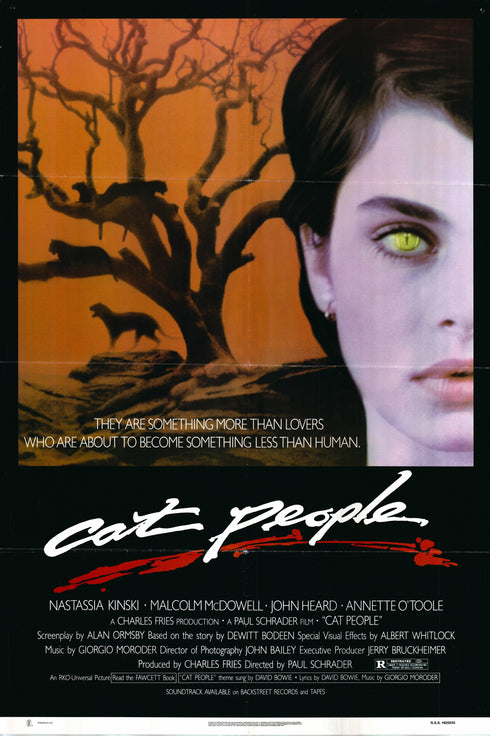 cat people 1982 one sheet poster folded