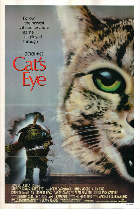 cat's eye 1985 one sheet poster folded