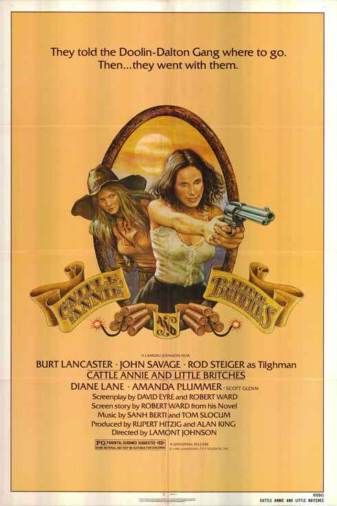 cattle annie and little britches 1981 one sheet poster folded