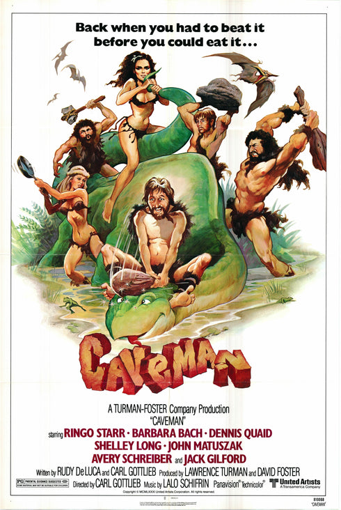 caveman 1981 one sheet poster folded