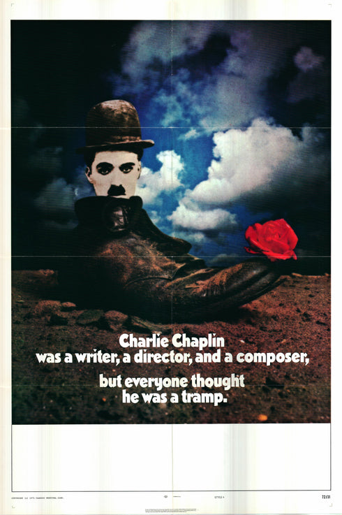 charlie chaplin: film festival 1972 style a one sheet poster folded