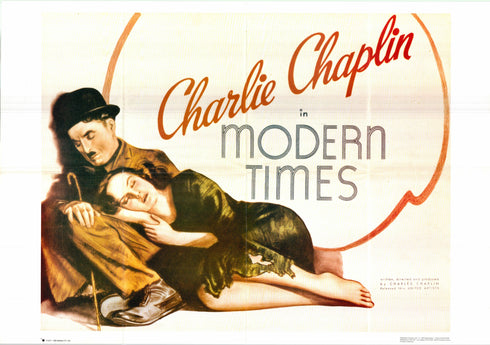 charlie chaplin: modern times 1972R display sheet folded
