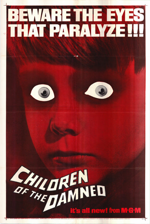 children of the damned 1964 one sheet poster folded