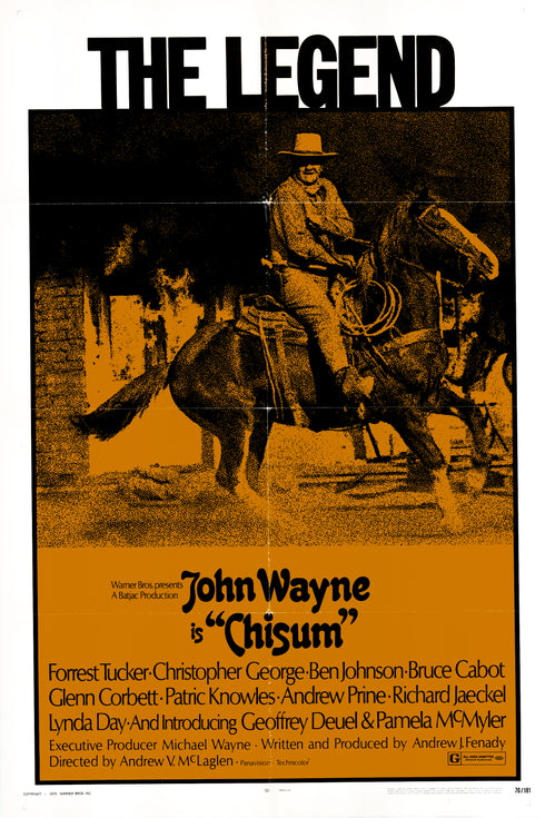 chisum 1970 one sheet poster folded