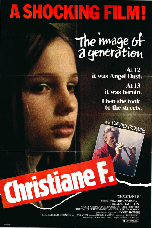christiane f 1982 one sheet poster folded
