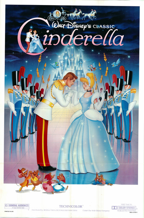 cinderella 1987R one sheet poster folded