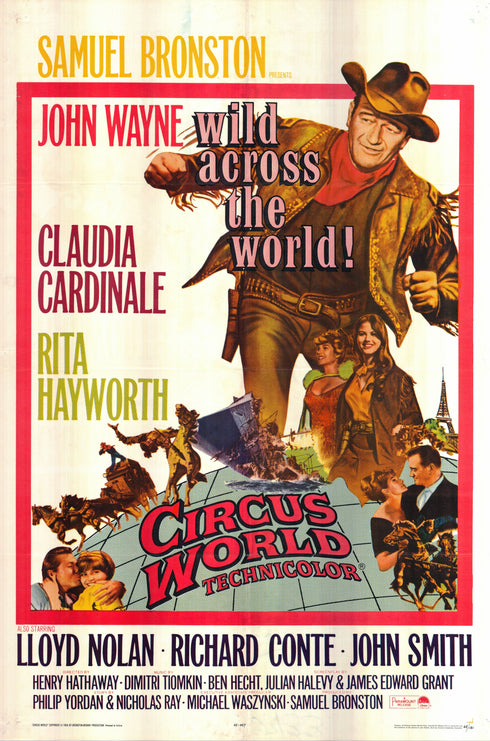 circus world 1965 one sheet poster folded