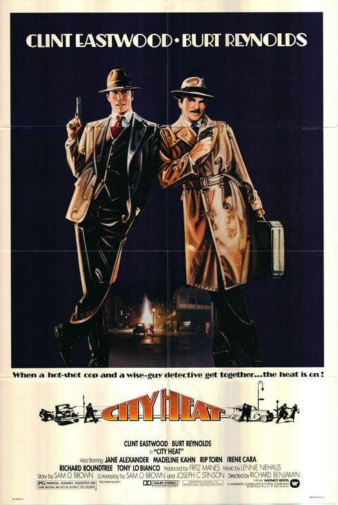 city heat 1984 one sheet poster folded