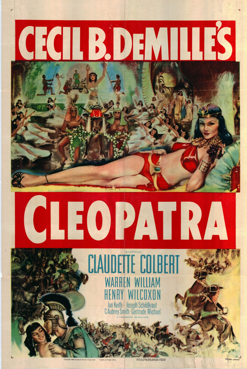 cleopatra 1952R one sheet poster folded