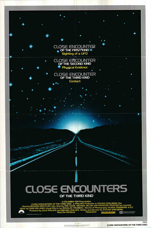 close encounters of the third kind 1977 one sheet poster folded