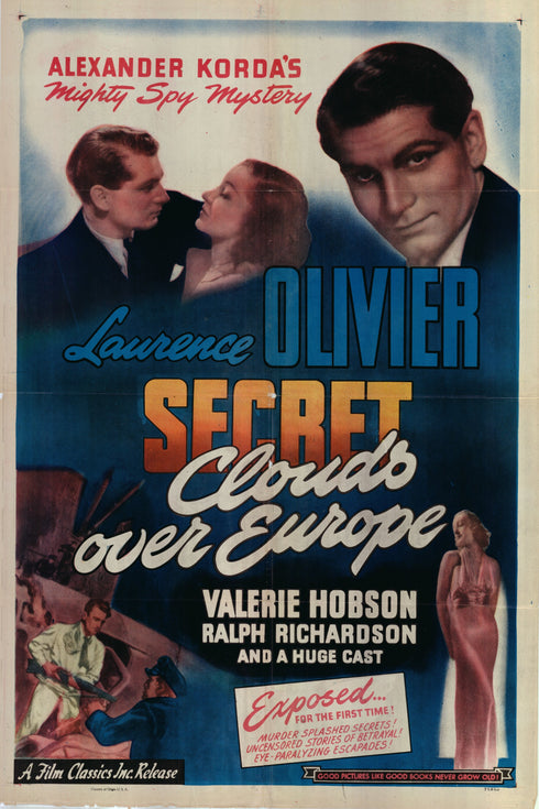 clouds over europe 1939 one sheet poster folded