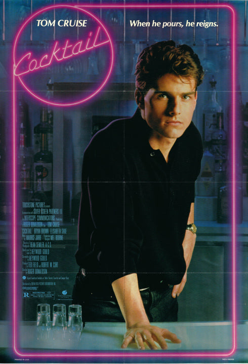cocktail 1988 one sheet poster folded