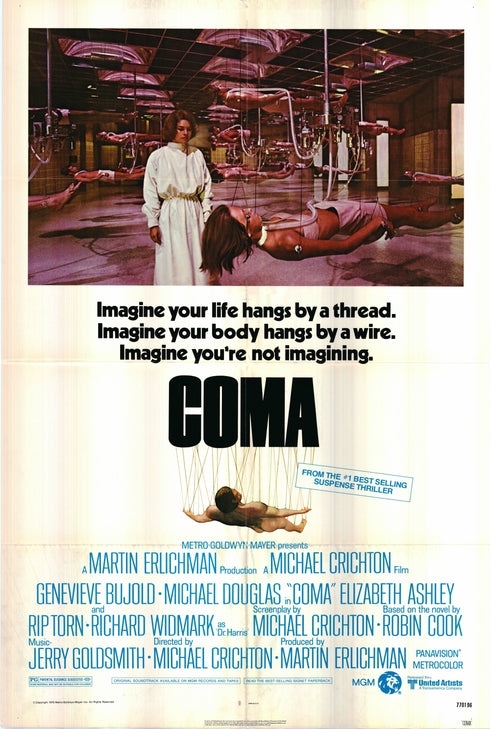 coma 1977 one sheet poster folded