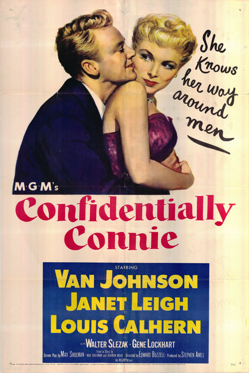 confidentially connie 1953 one sheet poster folded