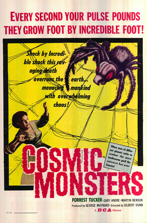 cosmic monsters 1958 one sheet poster folded