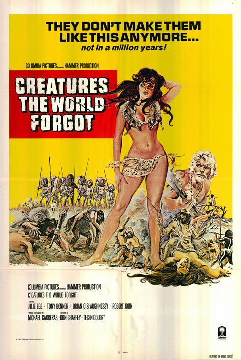 creatures the world forgot 1981 one sheet poster folded