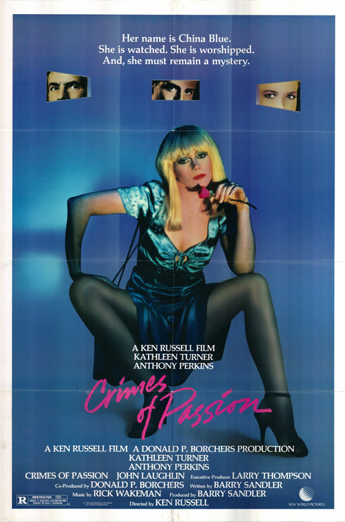 crimes of passion 1984 one sheet poster folded