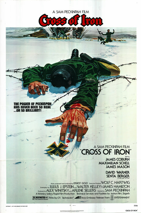 cross of iron 1977 one sheet poster folded
