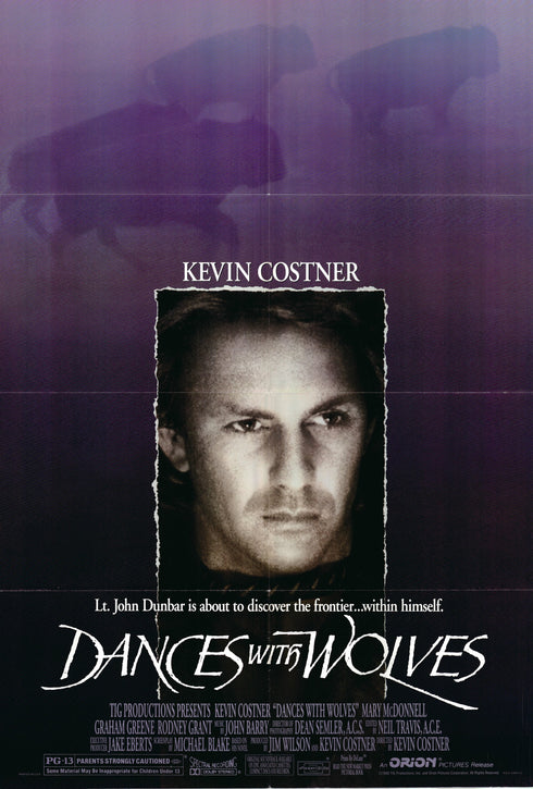dances with wolves 1990 one sheet poster folded