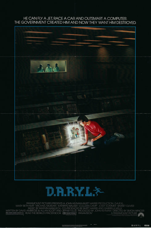 d.a.r.y.l. 1985 one sheet poster folded