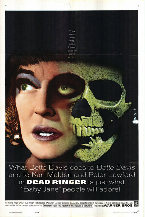 dead ringer 1964 one sheet poster folded