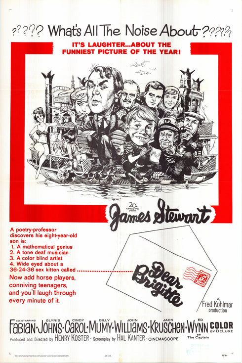 dear brigitte 1965 one sheet poster folded