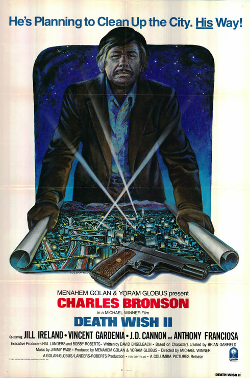 death wish ii 1982 style b one sheet poster folded