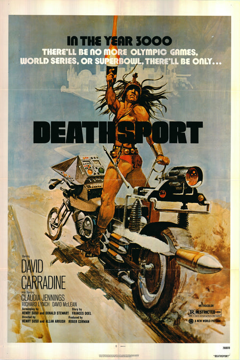 deathsport 1978 one sheet poster folded