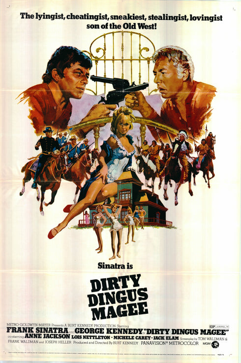 dirty dingus magee 1970 style b one sheet poster folded