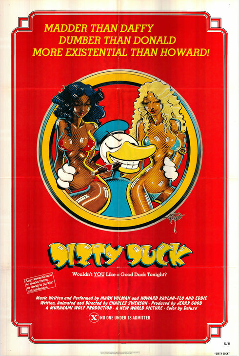 dirty duck 1977 one sheet poster folded