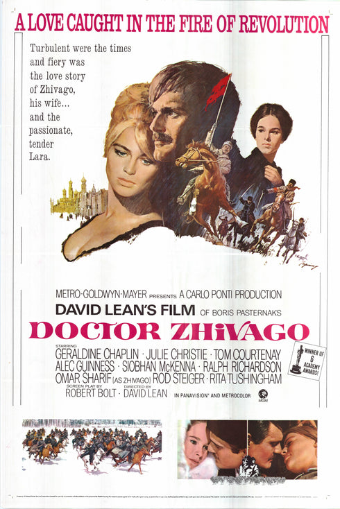 doctor zhivago 1965R one sheet poster folded