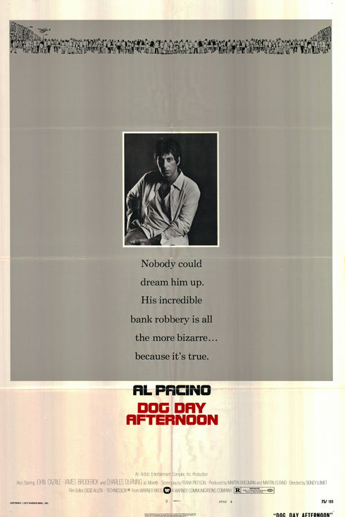 dog day afternoon 1975 style b one sheet poster folded