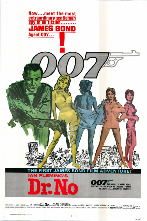 dr no 1962 one sheet poster folded