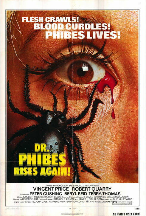 dr phibes rises again 1972 one sheet poster folded