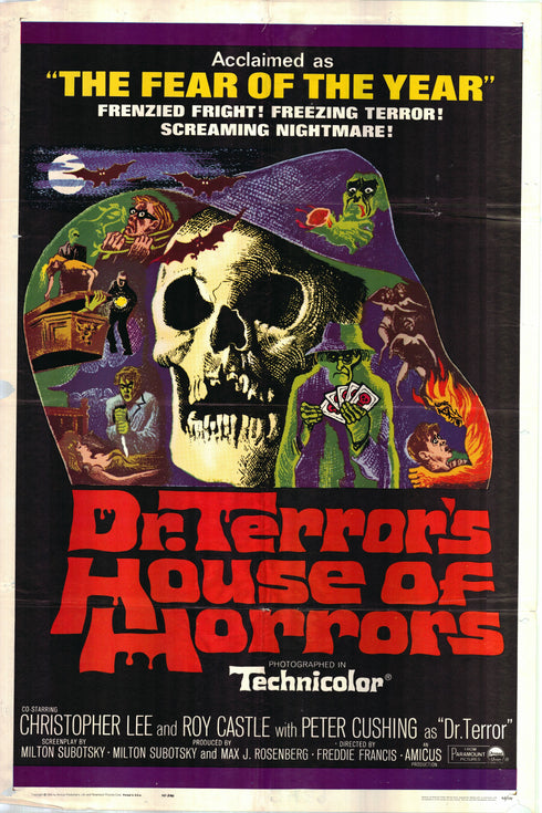 Dr. Terror's House of Horrors 1965 one sheet poster folded