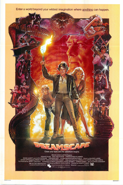 dreamscape 1984 one sheet poster folded