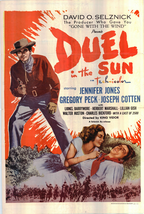 duel in the sun 1960R one sheet poster folded