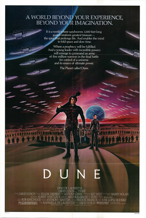 dune 1984 one sheet poster folded