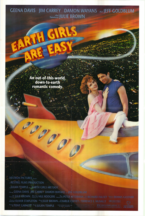 earth girls are easy 1989 one sheet poster folded