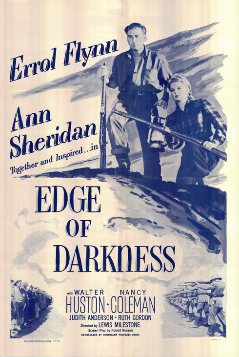 edge of darkness 1956R one sheet poster folded