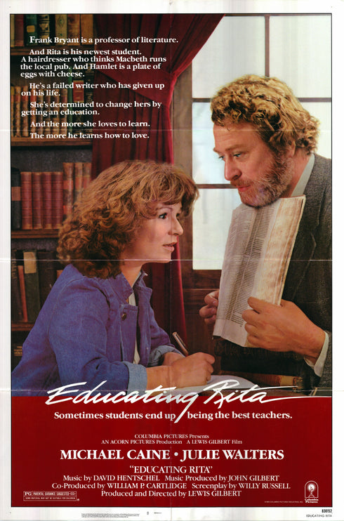 educating rita 1983 one sheet poster folded