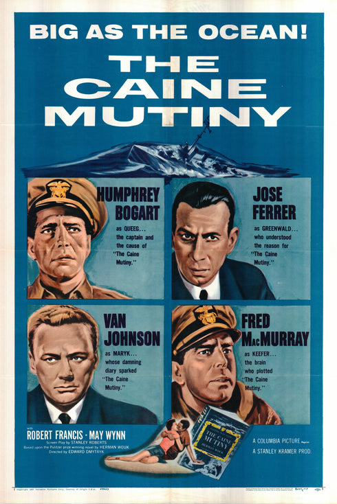 the caine mutiny 1959R one sheet poster folded