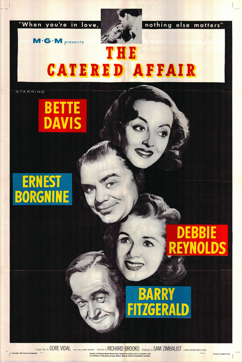 the catered affair 1956 one sheet poster folded