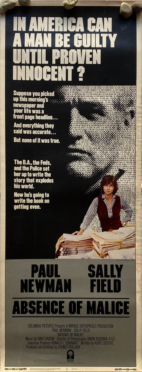 absence of malice 1981 insert card