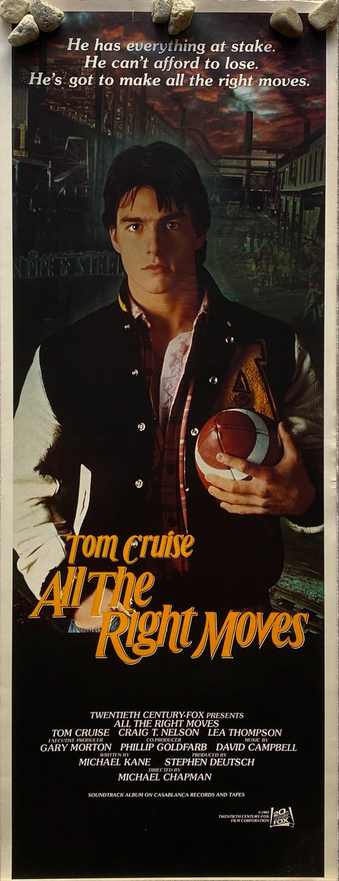 all the right moves 1983 insert card