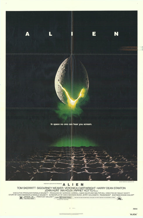 alien 1979 one sheet poster folded
