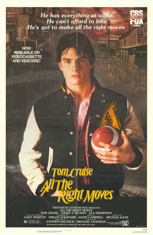 all the right moves 1983 one sheet poster folded