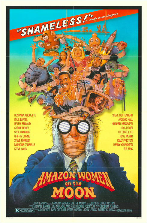 amazon women on the moon 1987 one sheet poster folded