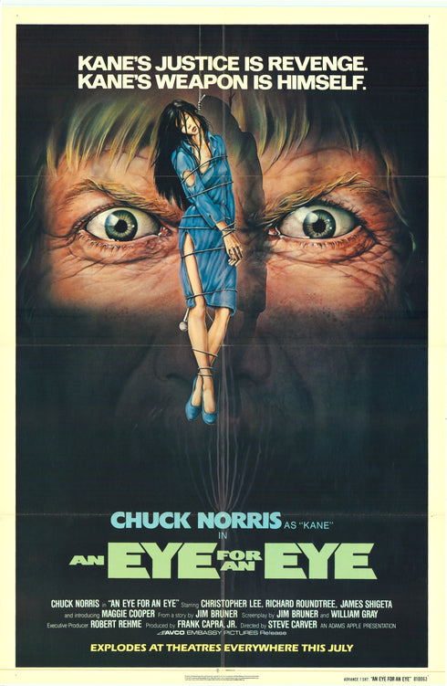 an eye for an eye 1981 advance one sheet poster folded