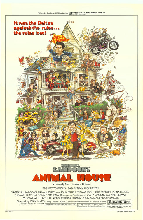 animal house 1978 style b one sheet poster folded